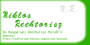 miklos rechtorisz business card